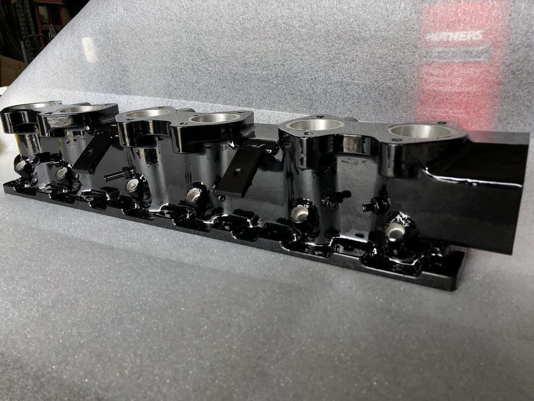 Intake manifold powder coated black