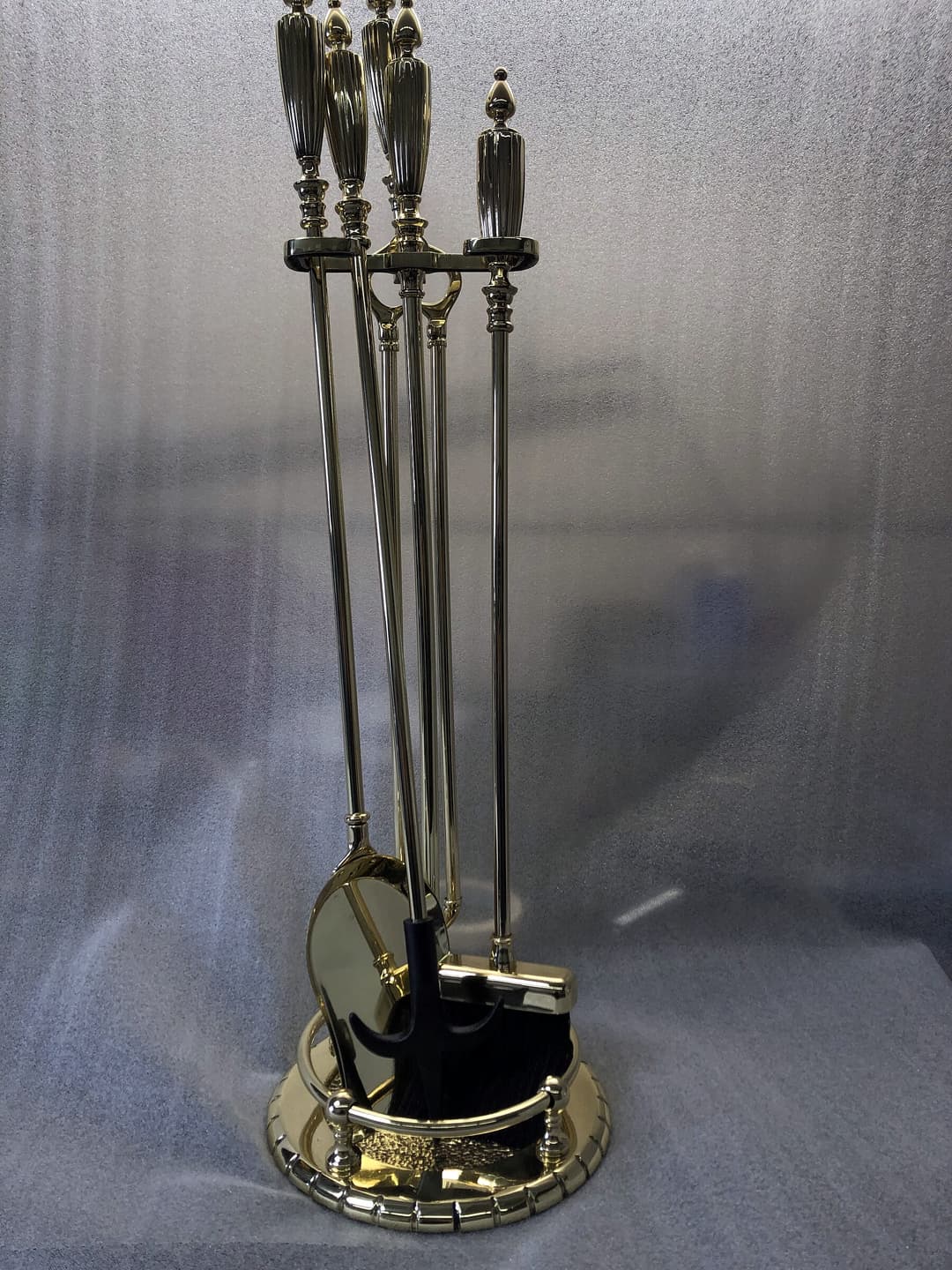 Brass-plated chandelier arms